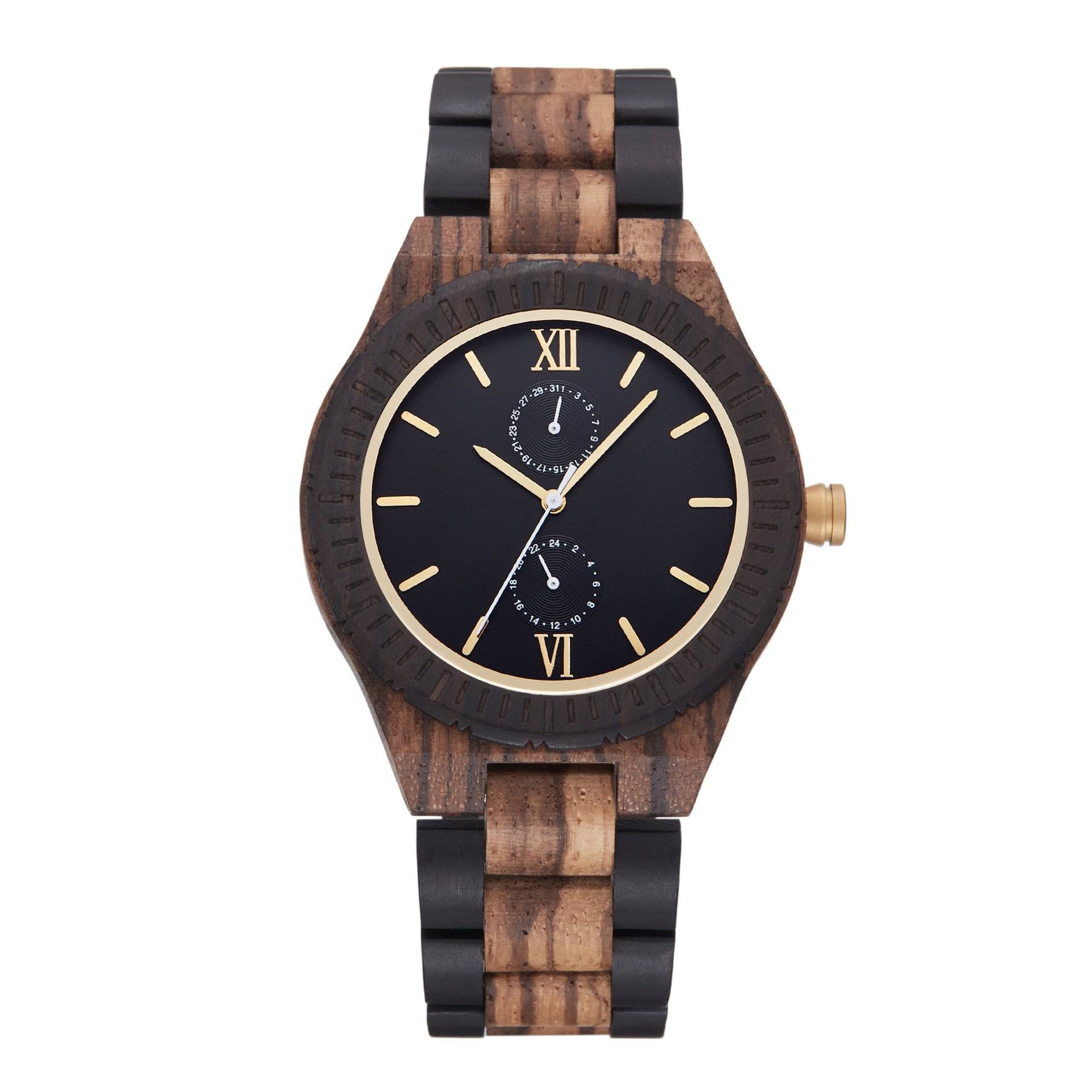 Men's Multifunctional Wooden Watch Sandalwood Quartz Wooden Watch