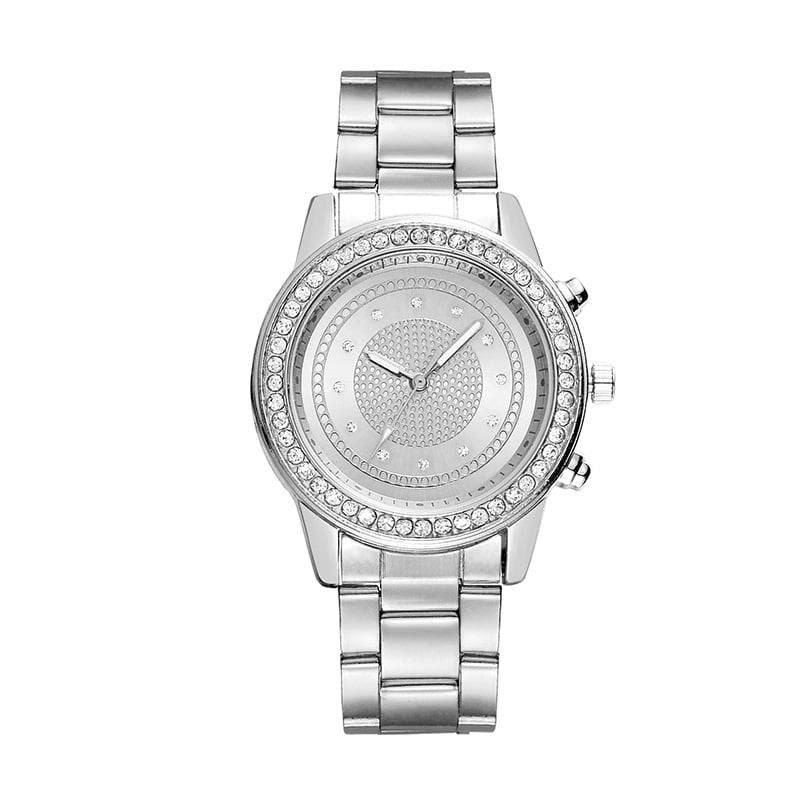 Wish Diamond Stainless Steel Quartz Steel Band Watch