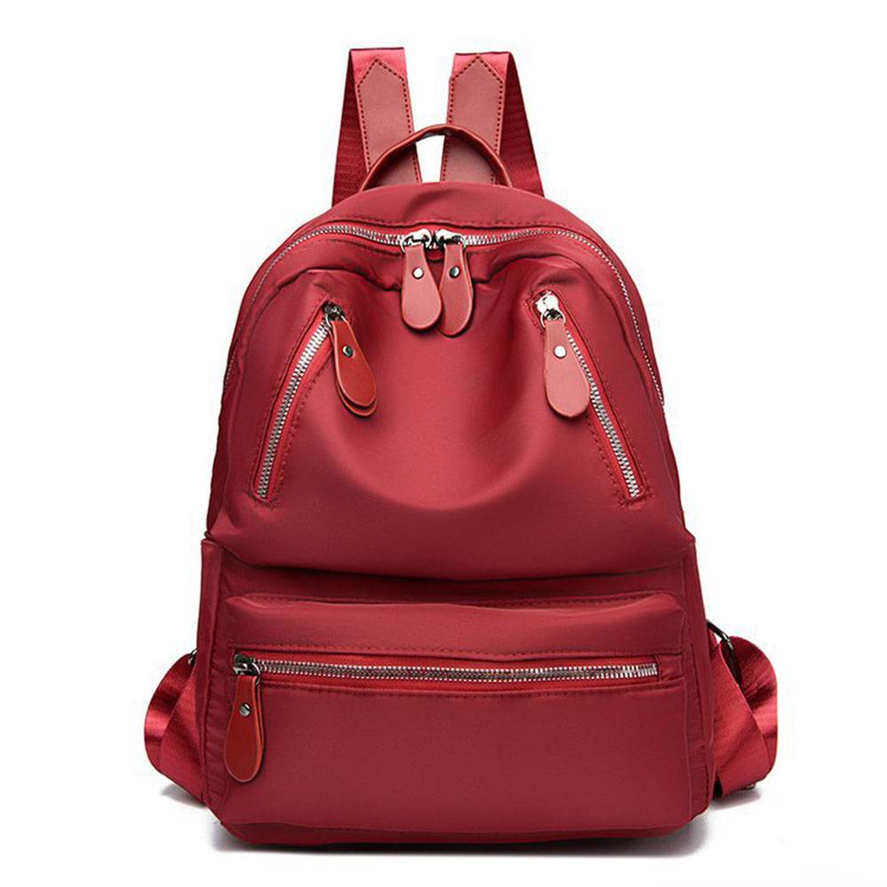 Plain Oxford Belt-Decorated Backpacks