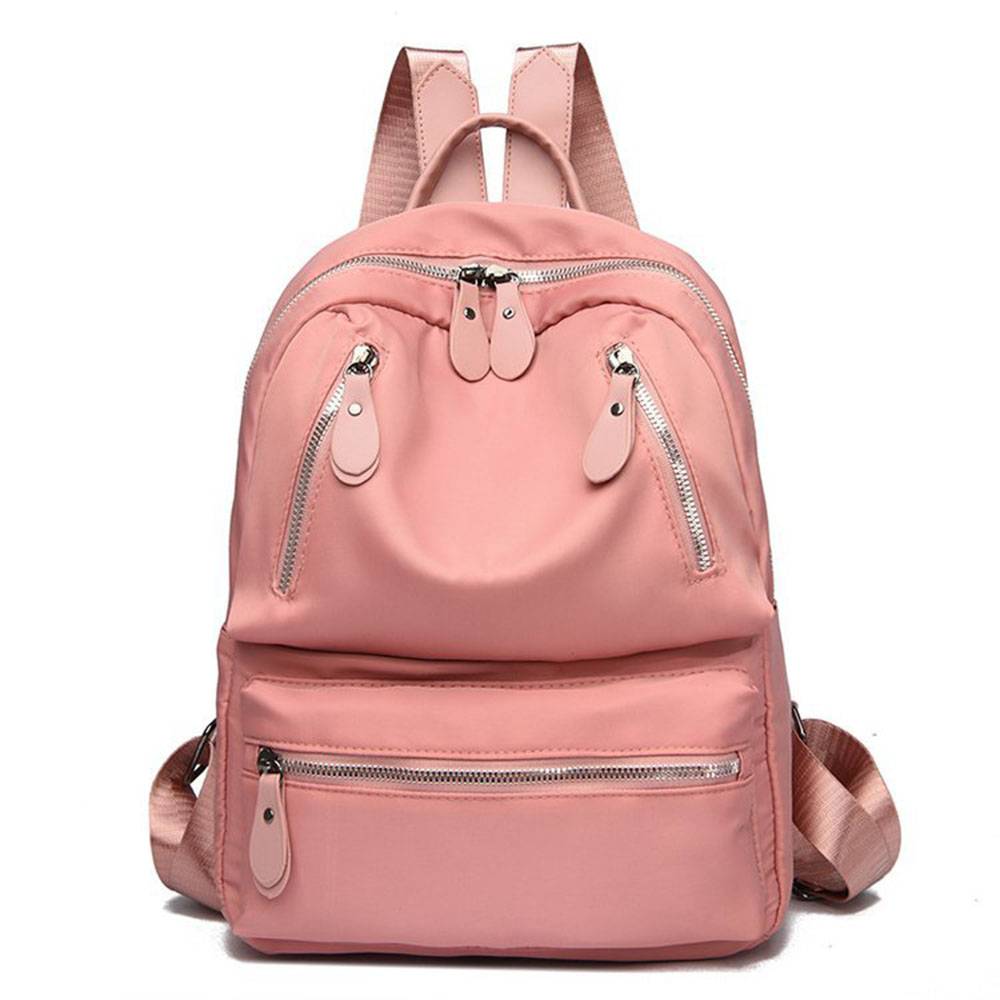 Plain Oxford Belt-Decorated Backpacks